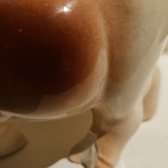 Charming Ceramic Cow Figurine - Brown and Cream - Picture 6 of 7